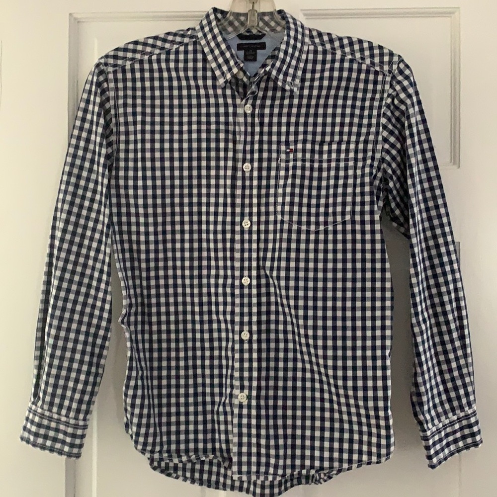 Tommy Hilfiger Boys Baxter Gingham Button Down Shirt